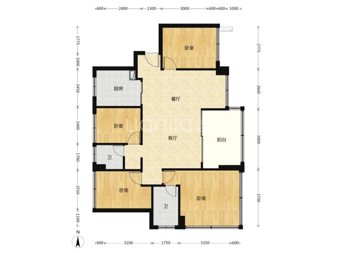 鸿荣源尚云--建面 109m²