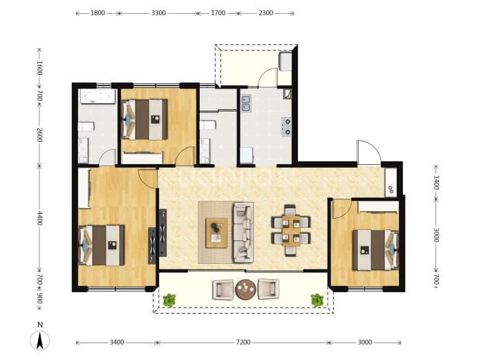 润泽府--建面 118m²