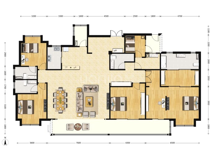 建投朝朝暮暮--建面 275m²