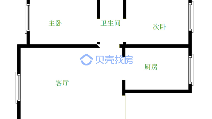 二中附 近白鹭小区，成熟小区配套齐全，阳光充足-户型图