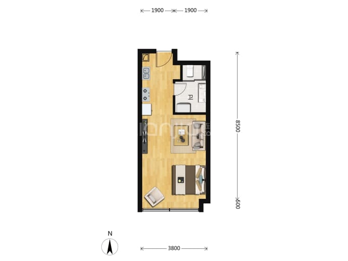 珠江未来城--建面 36m²