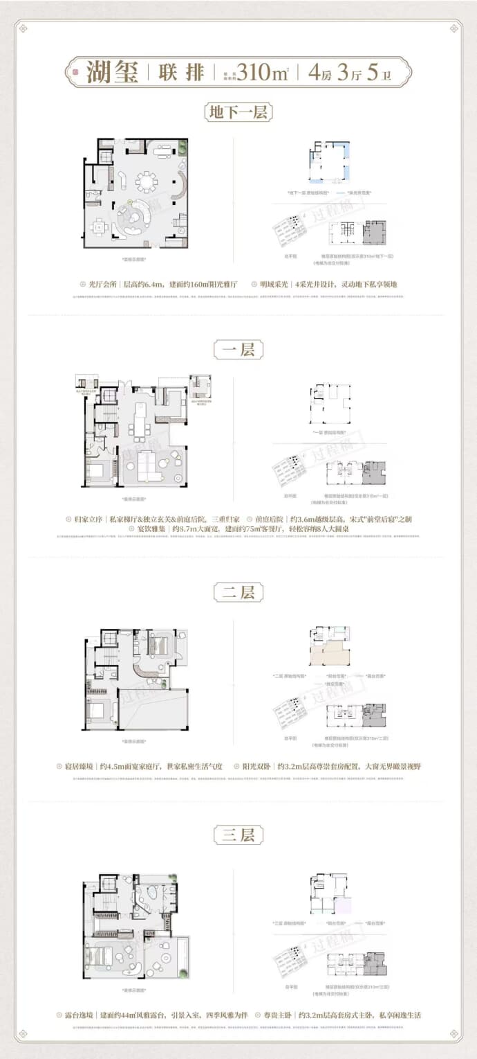 建发瑞湖4室3厅5卫户型图