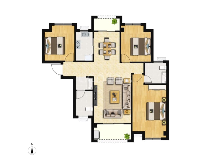 盘龙理想城--建面 110.41m²