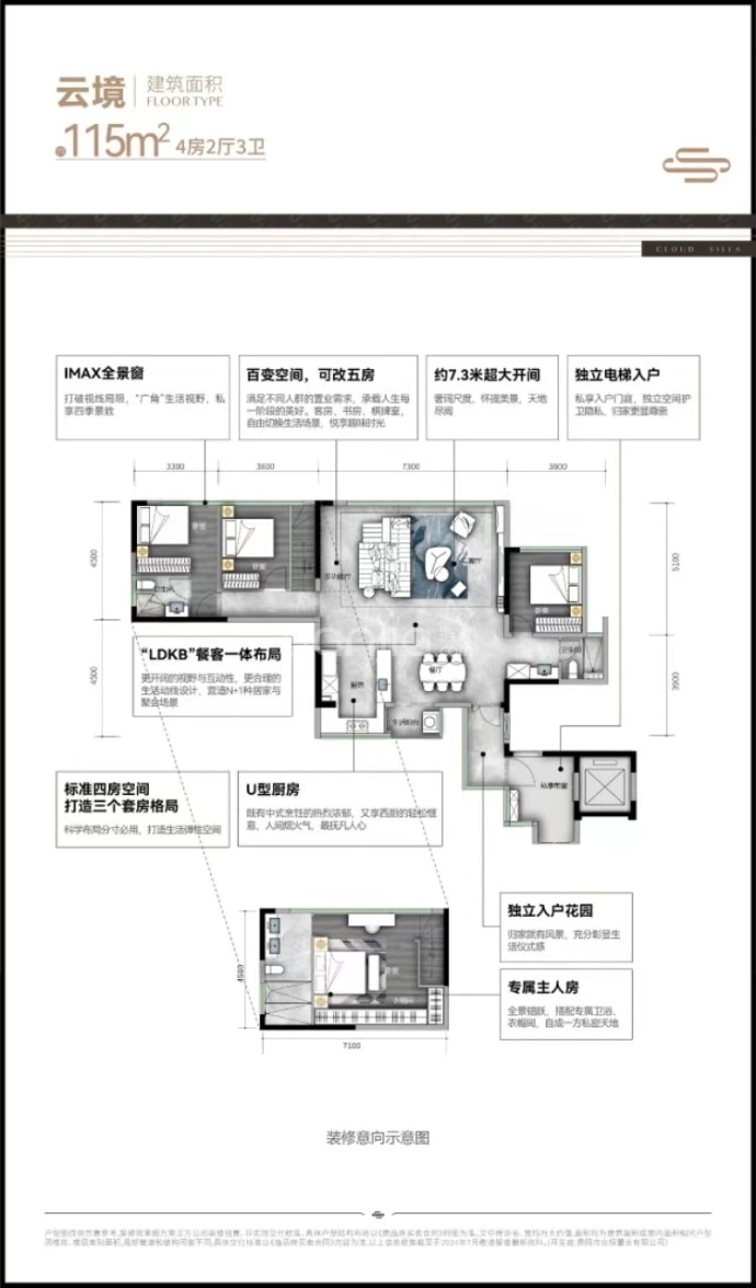 观山云墅--建面 115m²