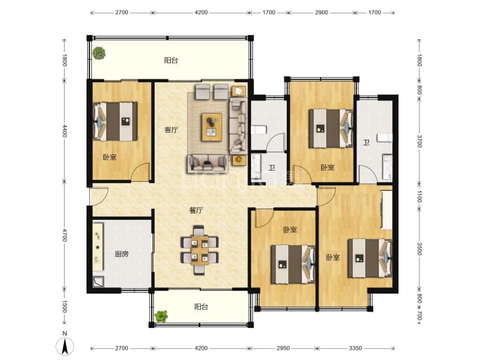 天健天境--建面 144.4m²