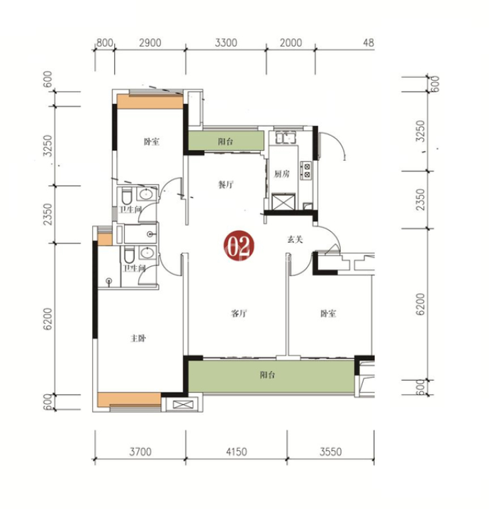 中海雍景熙岸--建面 125m²