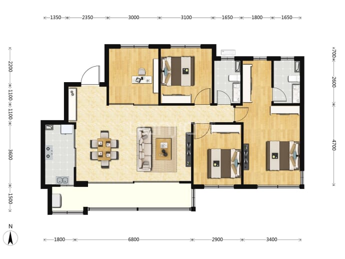 建发华润缦云--建面 125m²