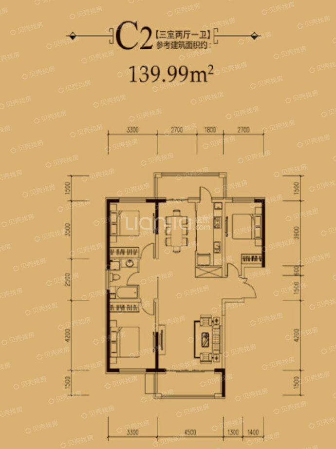 爱达·壹号--建面 139.99m²