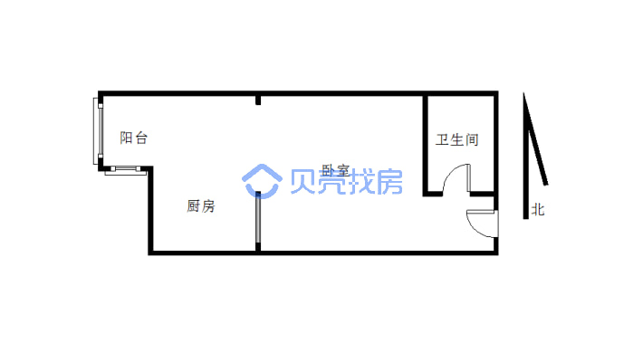 香檀山公寓 精装修 交通方便 拎包入住-户型图