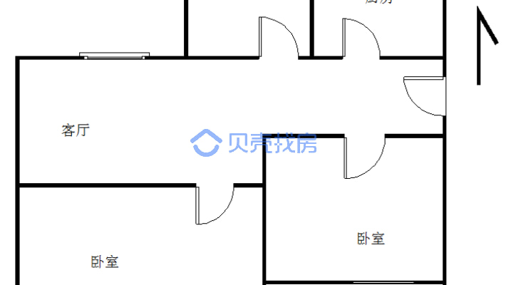 海宁建宁旁 陇园新村温馨两室朝阳 靠 建设中路通灌路-户型图