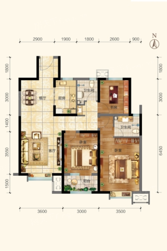 国茂府--建面 121m²