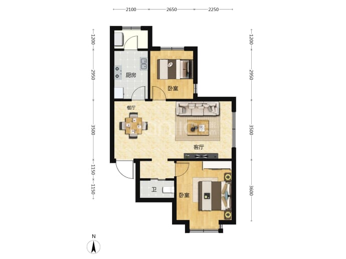 彩虹城--建面 78m²