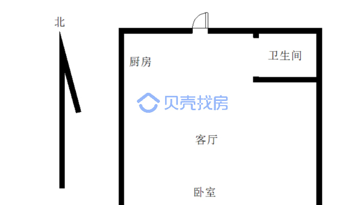 同科汇丰国际 6号楼3层公寓 毛坯 朝南-户型图