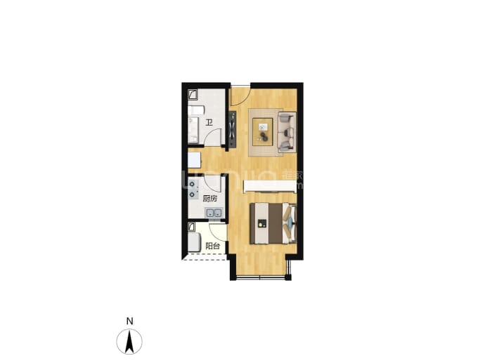 时代朝阳--建面 44.04m²