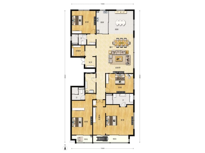 太原万科翡翠公园--建面 305m²