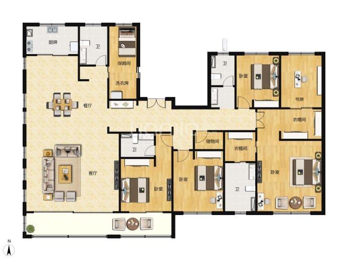 儒泰正荣府--建面 269m²