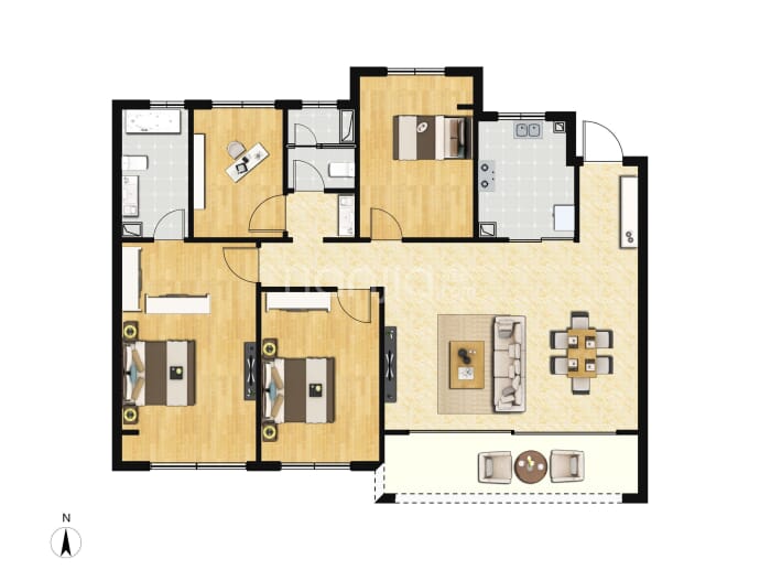 熙和樾庭--建面 133m²