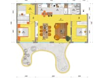 白鹭湾玫瑰小院3室2厅1卫户型图