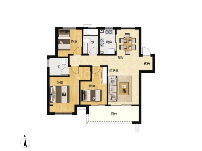 新密建业春天里--建面 111m²