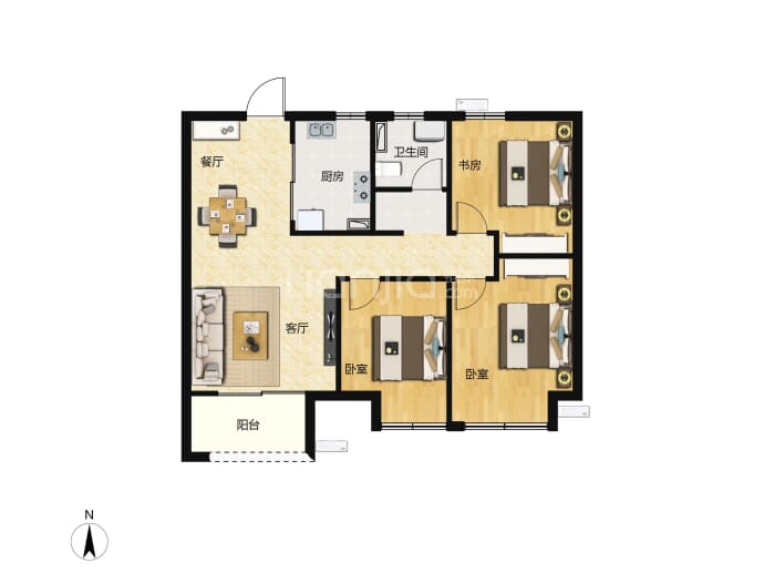 融侨中原城--建面 89.71m²