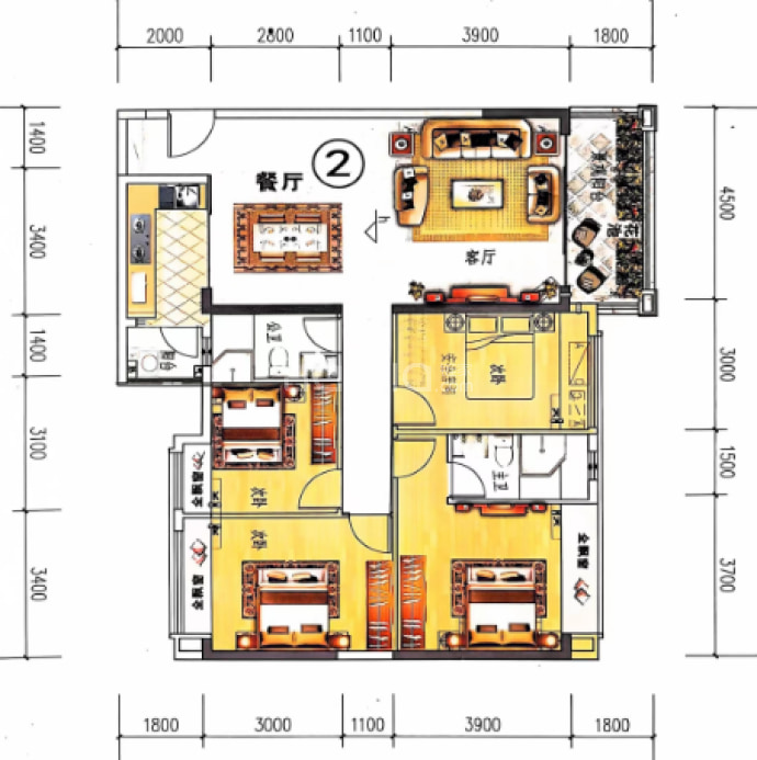 怡兴翡翠豪庭--建面 141.92m²