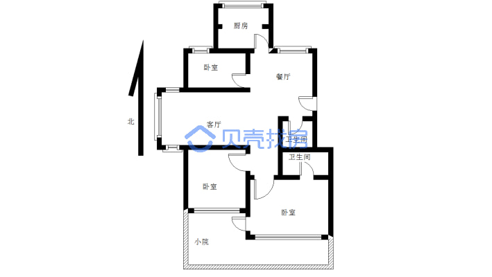 此房户型格局好婚房装修，拎包入住-户型图