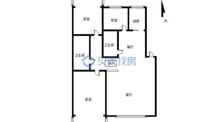 兴华小区，明室明厅南北通透，带跃层-户型图