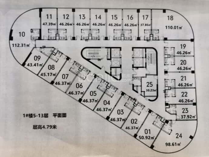 经开商务中心--建面 46.37m²