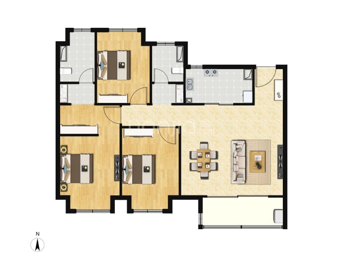 上实望海--建面 120m²