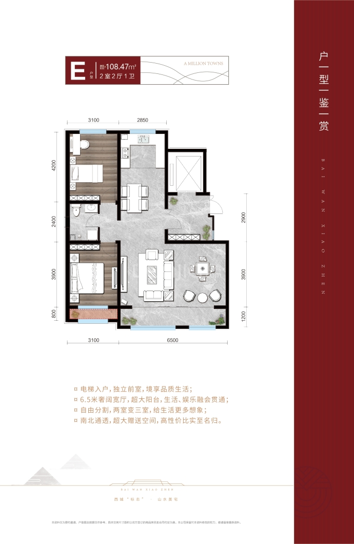 百万小镇--建面 108.47m²