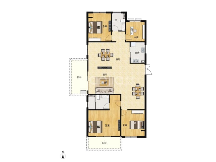 佳元·七彩澜湾--建面 172m²