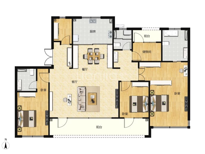 崂山悦府--建面 186m²