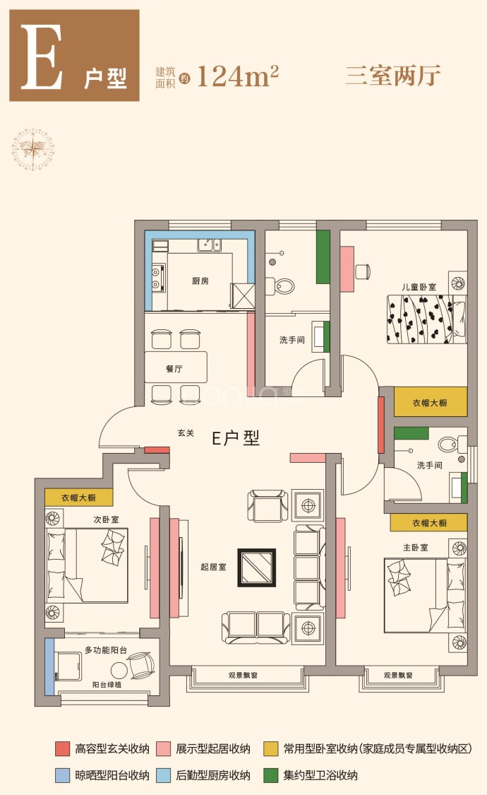 湖岸名居--建面 124m²