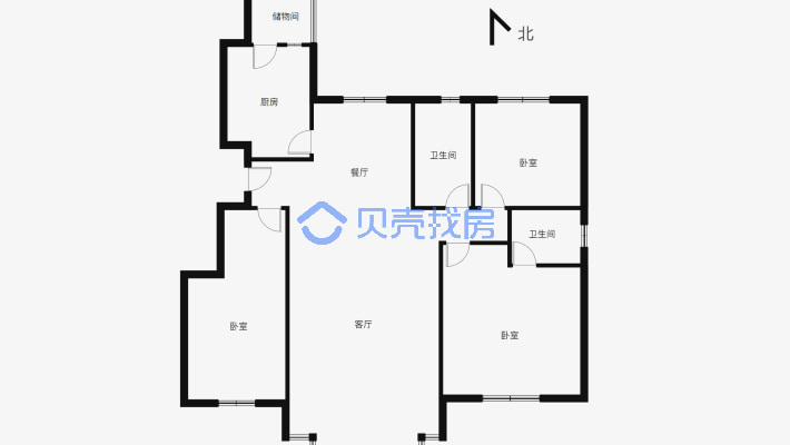 坤怡园大户型 诚心出售。126Z近小区-户型图