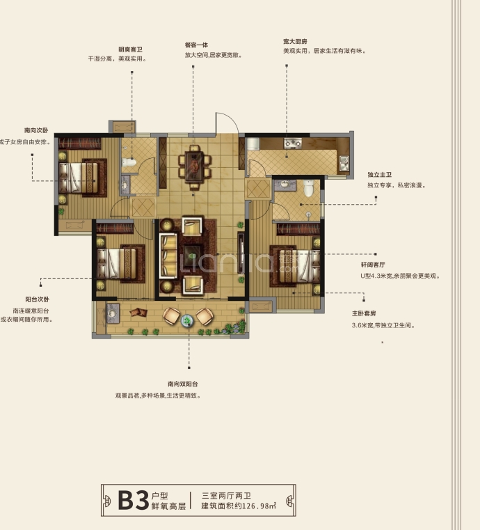 王府壹号--建面 126.98m²