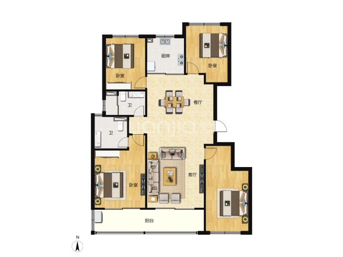 华昭府--建面 136m²