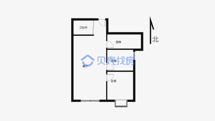 新市区北京路小西沟地铁口绿洲大厦两室好房出售-户型图