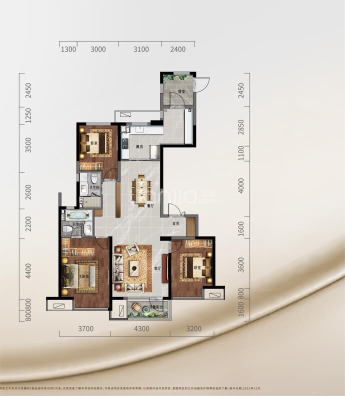 悦景新世界--建面 160m²