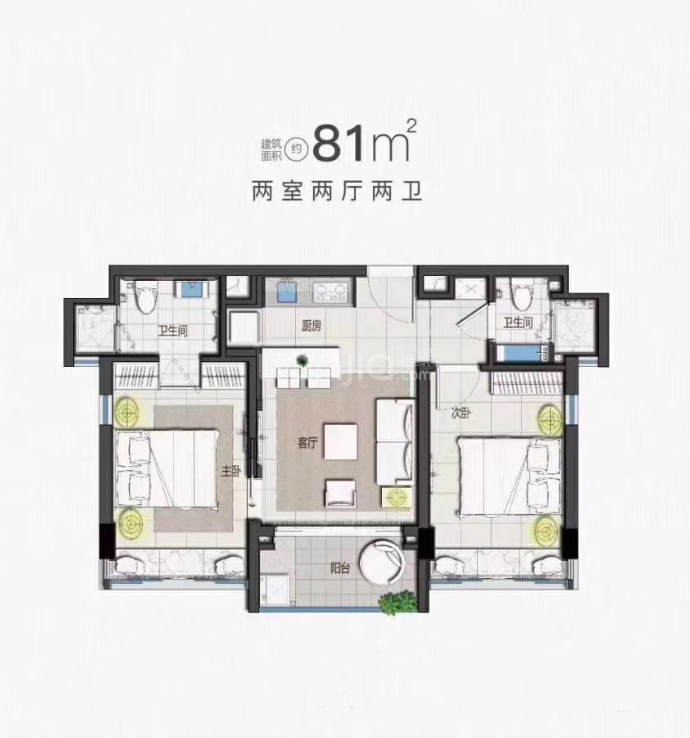 万科森林度假公园--建面 81m²