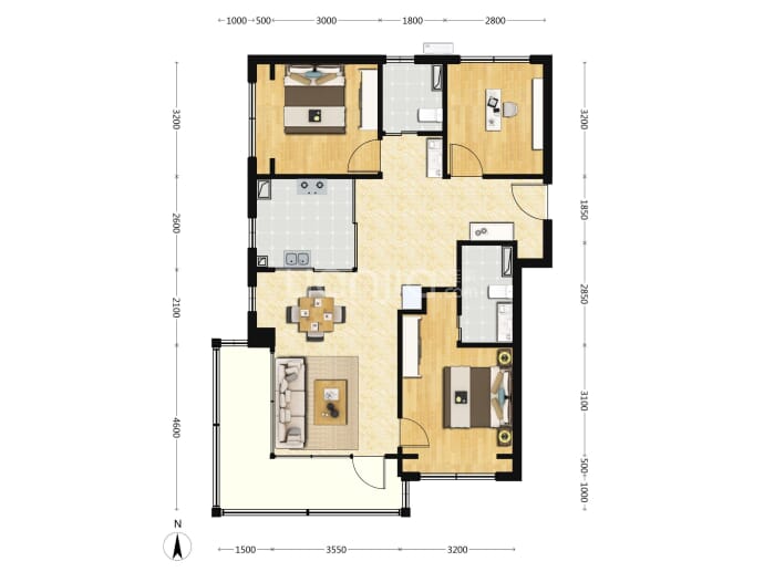 龙湖·观萃--建面 105m²