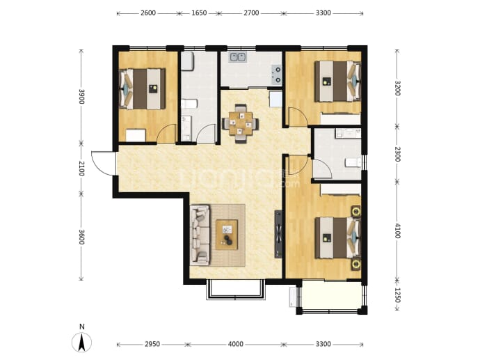 城发投住建雅都园--建面 126.64m²