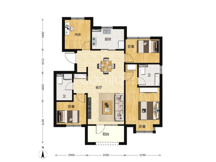 北京建工·璟玥林汐--建面 108m²