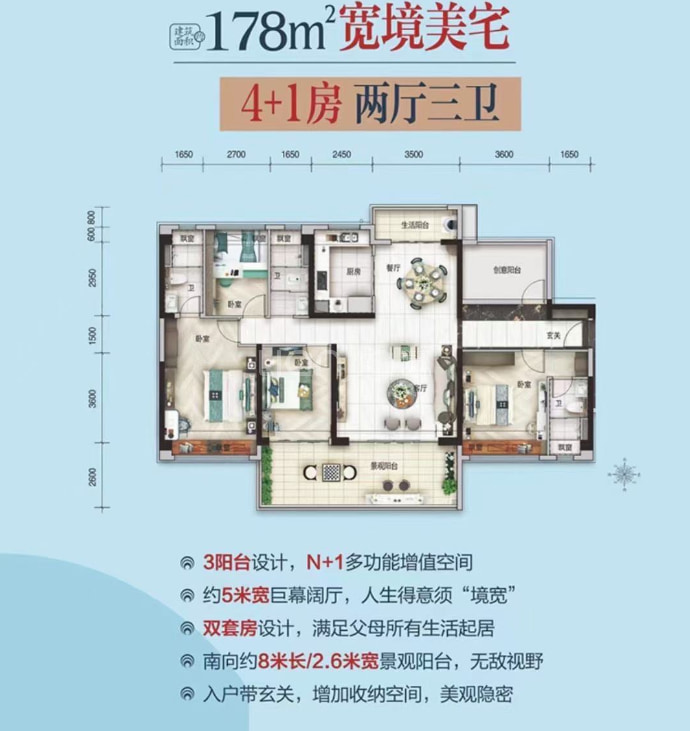 碧桂园·凤凰湾5室2厅3卫户型图