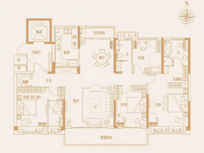 镇平碧桂园--建面 185m²