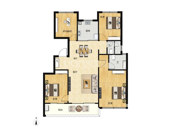 建杭建澜府--建面 129m²