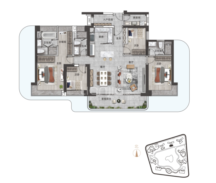 珠江海御--建面 195m²