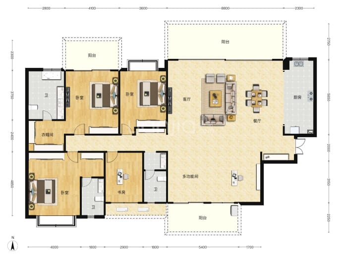 凯旋1号上水湾--建面 248m²