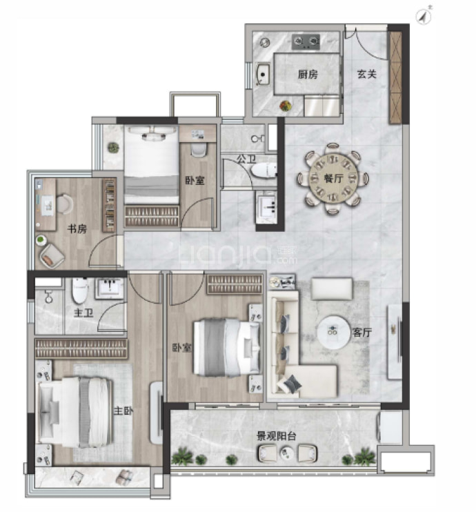 保利云禧--建面 121m²