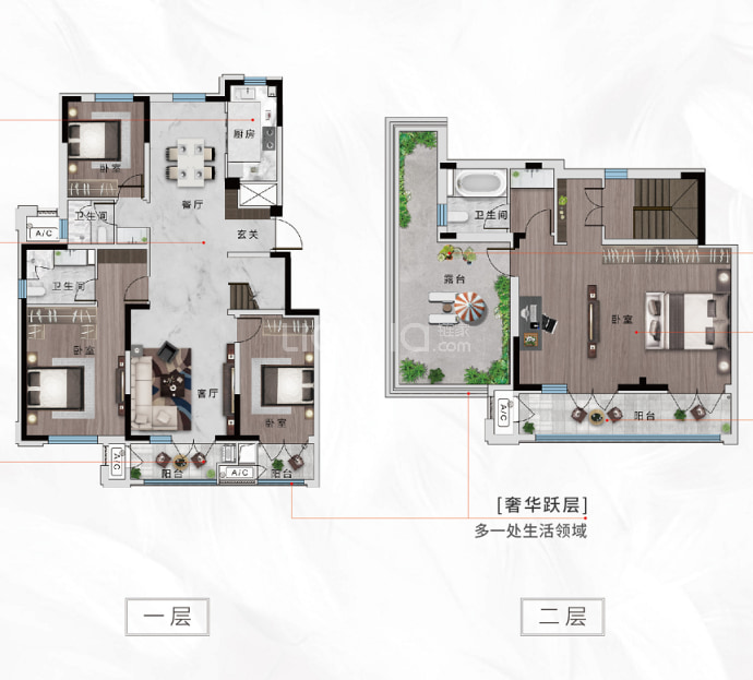 北城国际·悦秀园--建面 210m²