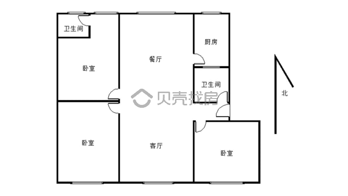 小广场旁，精华装修三室朝南。业主急售-户型图